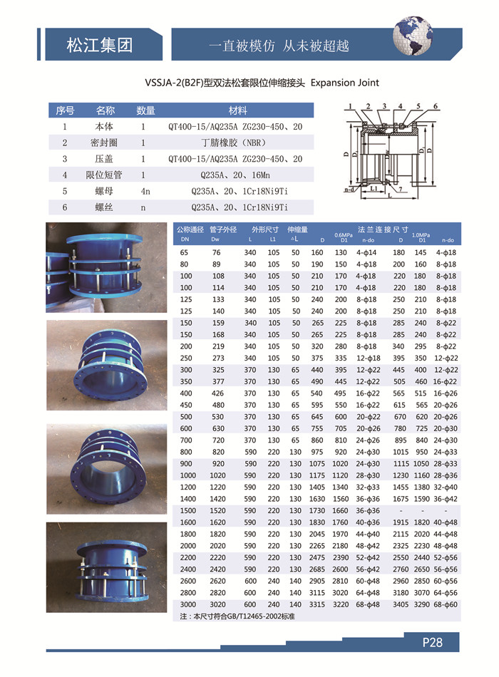 雙法蘭松套限位伸縮接頭有哪些技術(shù)要求？